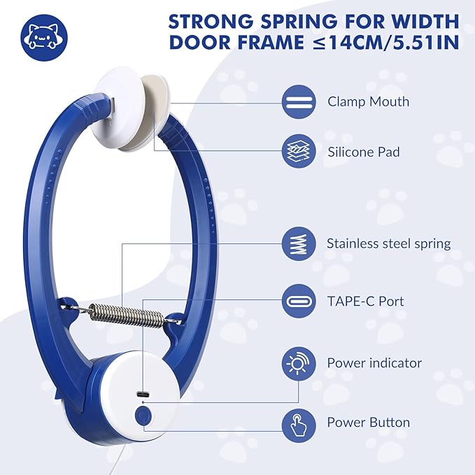 Petglidee Interactive Cat Toy – Automatic Electric Flying Bird Feather Wand, Rechargeable Hanging Cat Toy for Indoor Cats