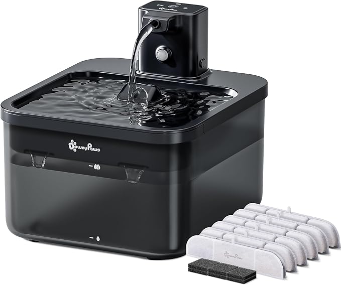 Petglidee Cordless Cat Water Fountain – 84oz/2.5L Wireless Pet Drinking Fountain with Motion Sensor & Rechargeable Battery | BPA-Free, Quiet & Easy Clean