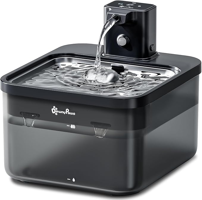 Petglidee Cordless Cat Water Fountain – 84oz/2.5L Wireless Pet Drinking Fountain with Motion Sensor & Rechargeable Battery | BPA-Free, Quiet & Easy Clean