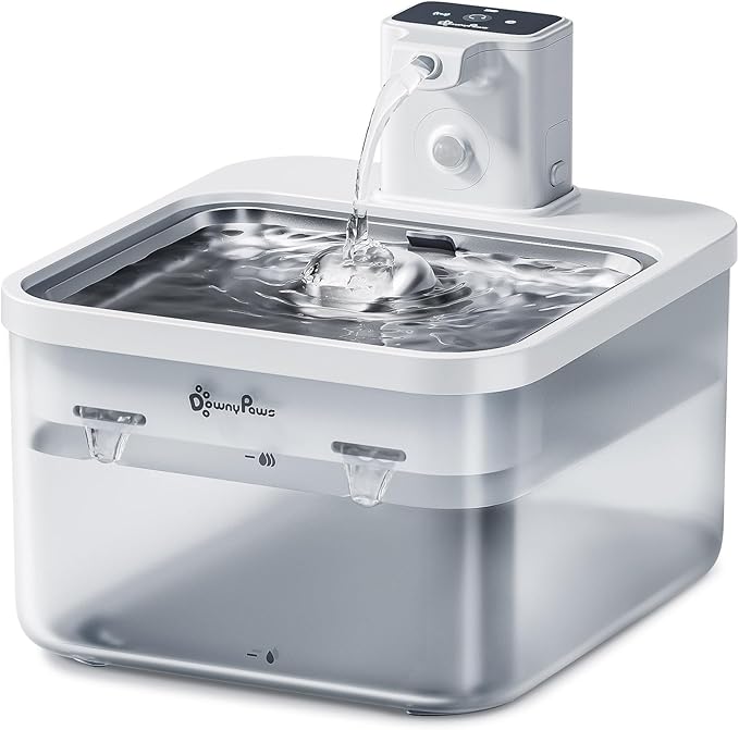 Petglidee Cordless Cat Water Fountain – 84oz/2.5L Wireless Pet Drinking Fountain with Motion Sensor & Rechargeable Battery | BPA-Free, Quiet & Easy Clean