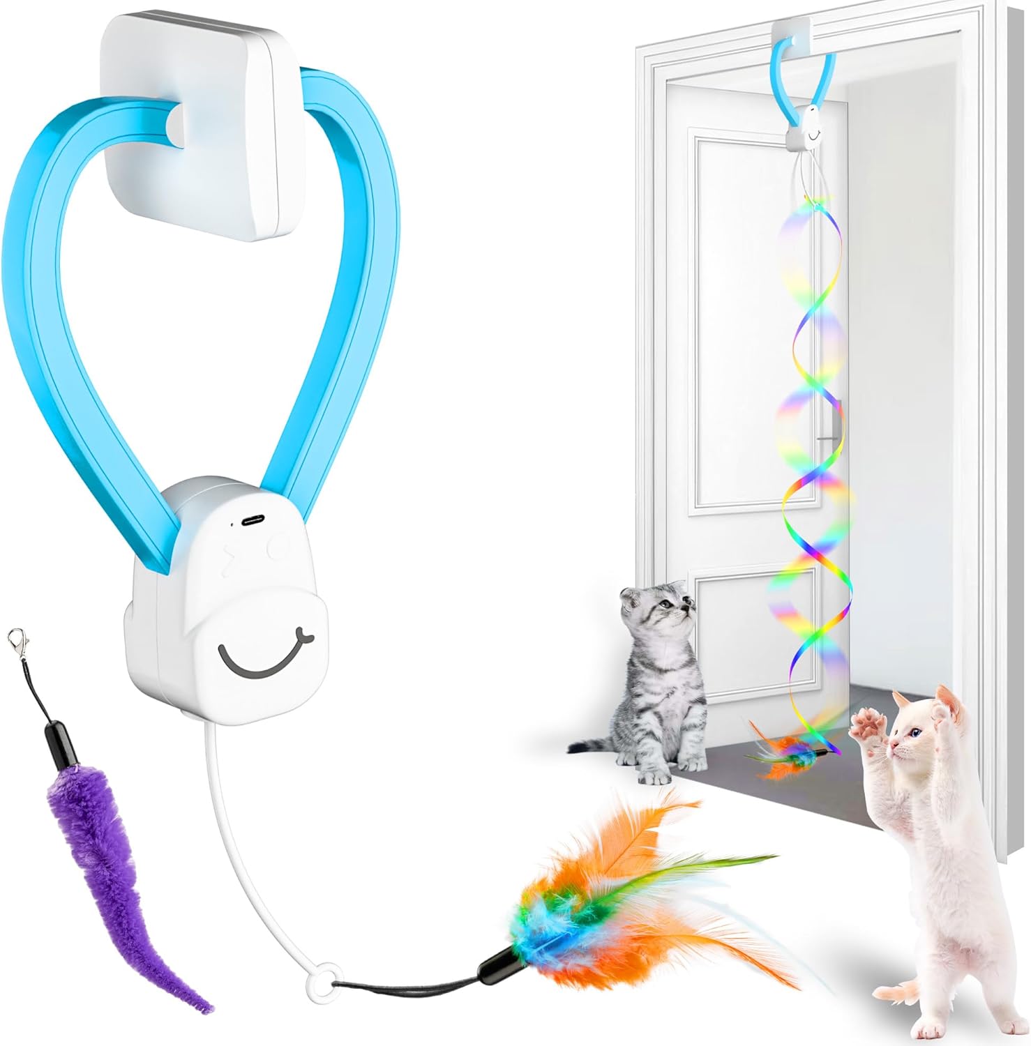 PetGlide interactive cat toy for indoor cats with automatic feather teaser