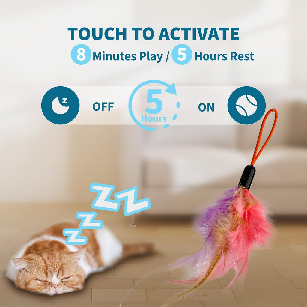 automatic hanging cat toy with door clip for playful indoor cats