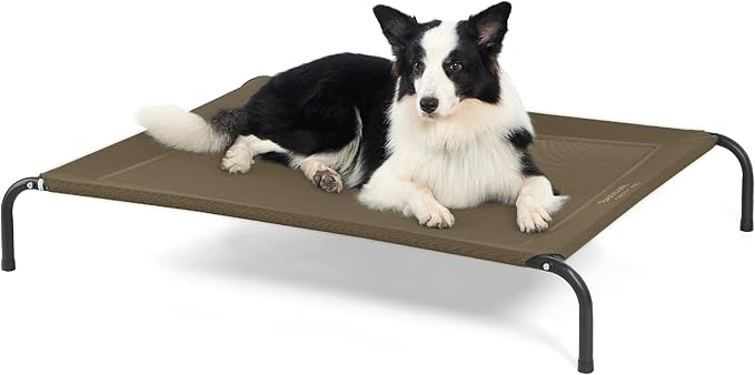 Petglidee Large Elevated Dog Bed – Indoor & Outdoor Cooling Raised Cot for Dogs