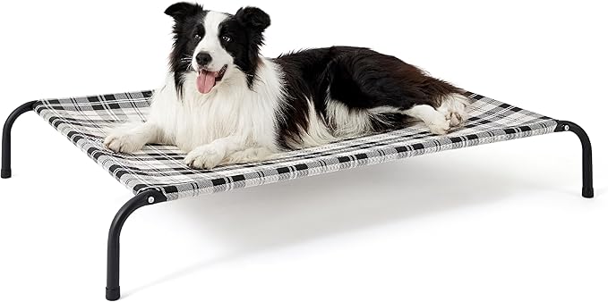 Petglidee Large Elevated Dog Bed – Indoor & Outdoor Cooling Raised Cot for Dogs