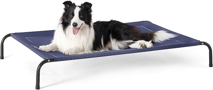 Petglidee Large Elevated Dog Bed – Indoor & Outdoor Cooling Raised Cot for Dogs
