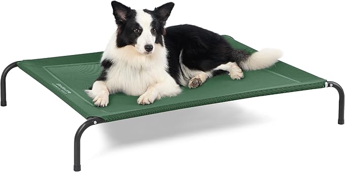 Petglidee Large Elevated Dog Bed – Indoor & Outdoor Cooling Raised Cot for Dogs
