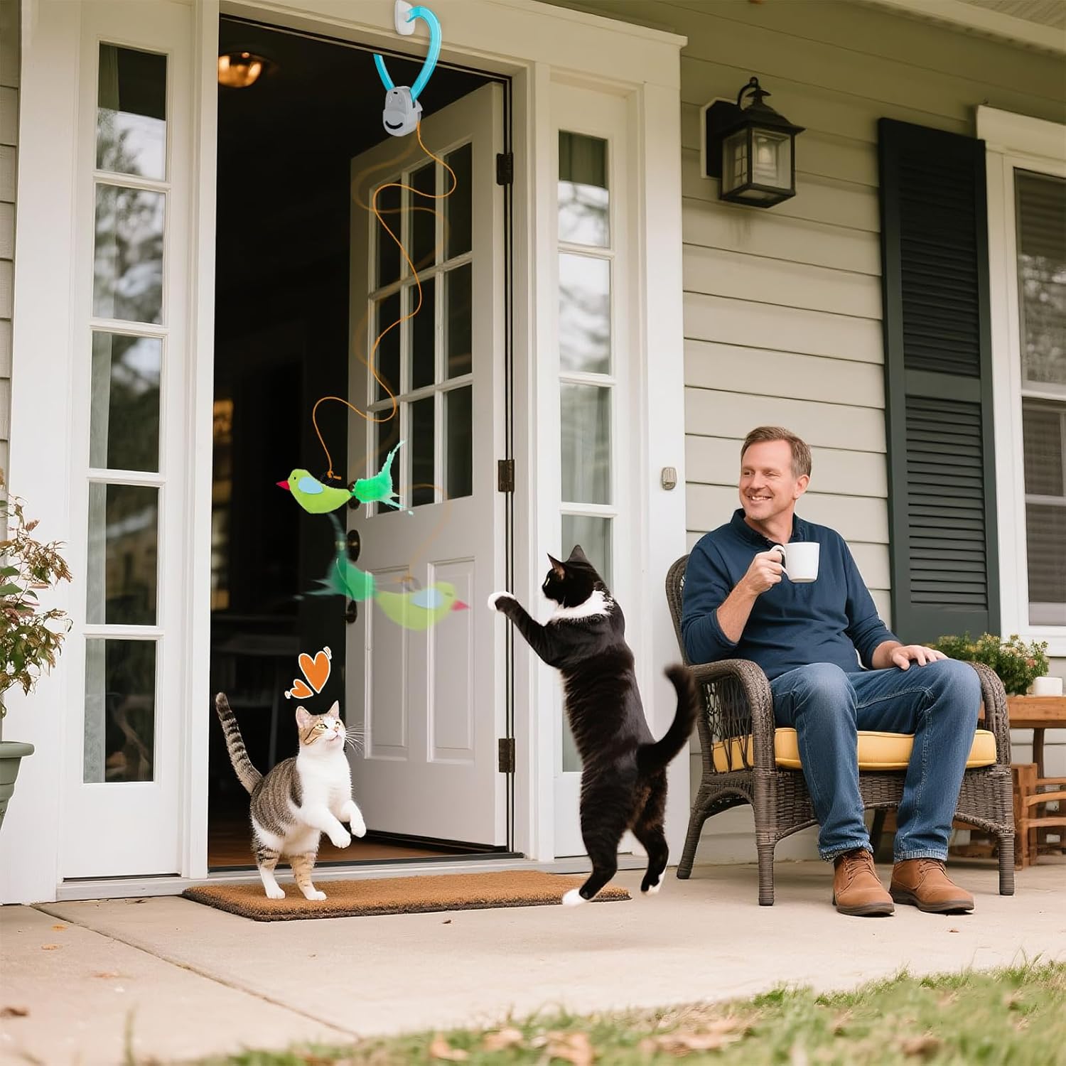 Enrichment toy for kittens and adult cats indoors