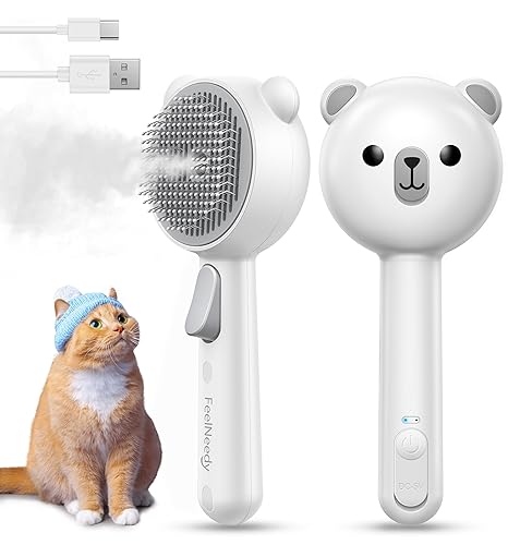 Petglidee 3-in-1 steam brush for cats and dogs grooming