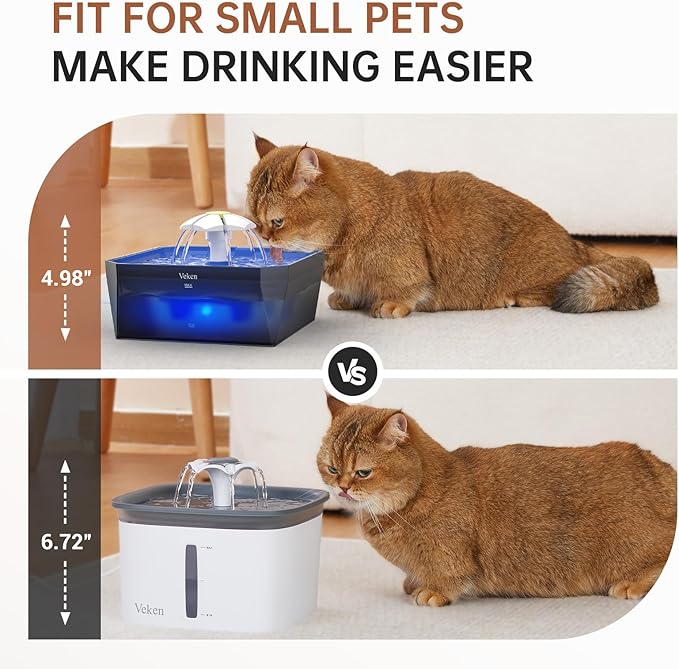 Ultra-quiet cat drinking fountain for small pets