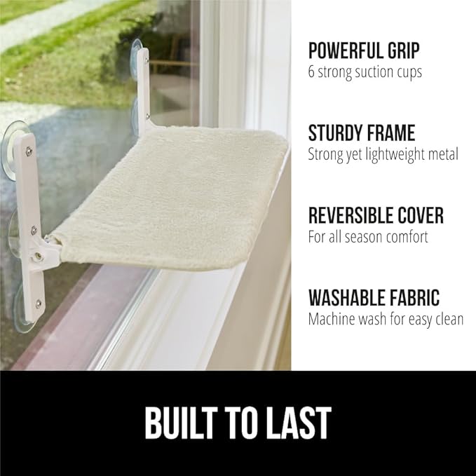 Foldable cat hammock with bolster bed by Petglidee