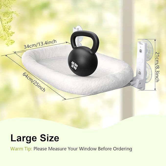 Cat relaxing on Petglidee window hammock bed