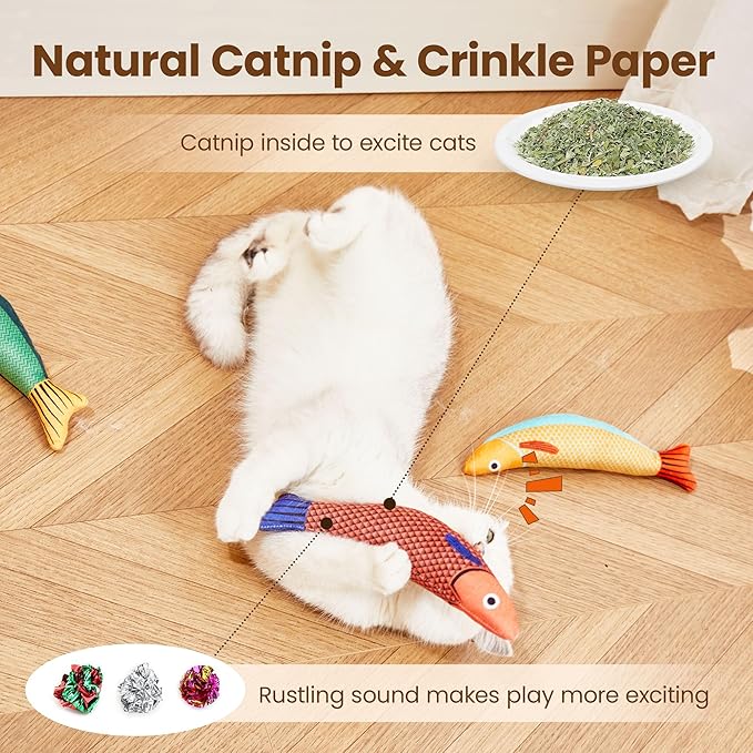 Interactive Petglidee cat toy with crinkle sound and catnip