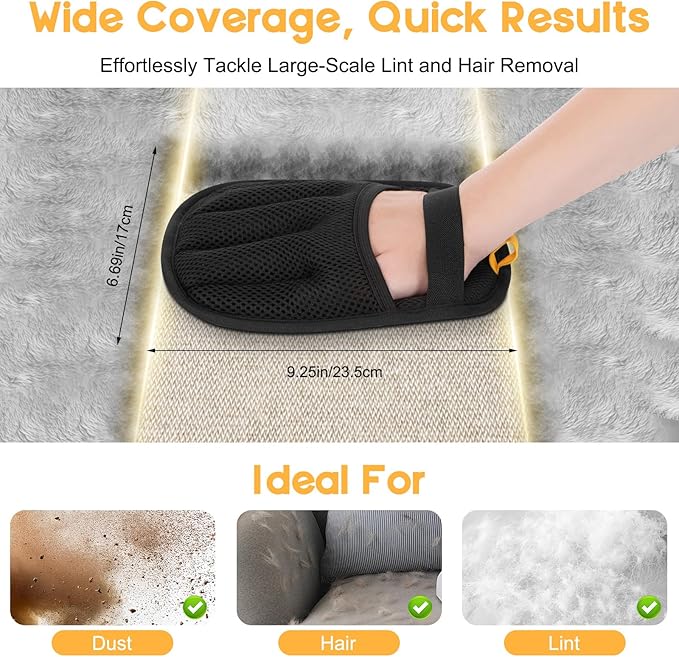 Petglidee lint and fur remover glove cleaning sofa fabric