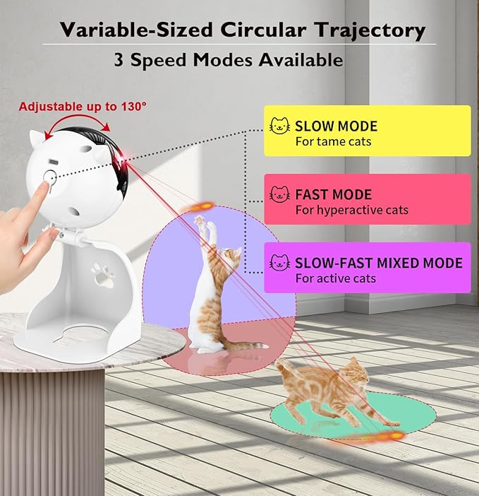 USB rechargeable cat laser toy by Petglidee