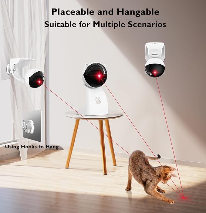 Wall-mounted Petglidee laser toy showing adjustable angle