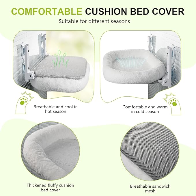 Durable metal frame of Petglidee cat window bed